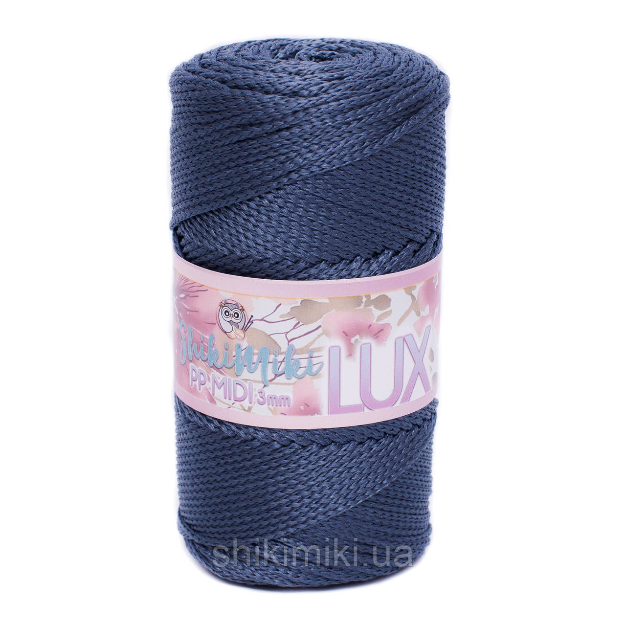 Трикотажний шнур PP Midi 3 mm LUX, колір Синій джинс, фото 1
