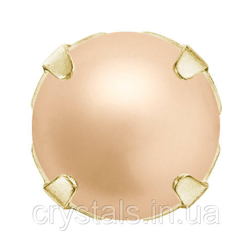 Кабошони в ланцюгах Preciosa (Чехія) 7 мм Gold/золото
