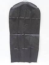 Чохол для зберігання і упаковки одягу на блискавці флізеліновий чорного кольору. Розмір 60 см*140 см., фото 3
