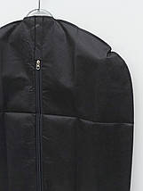 Чохол чорний 60*120 см для зберігання і упаковки одягу на блискавці флізеліновий, фото 2
