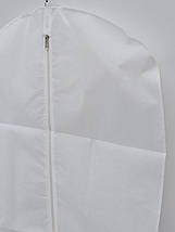 Чохол білий 60*120 см для зберігання і упаковки одягу на блискавці флізеліновий, фото 3