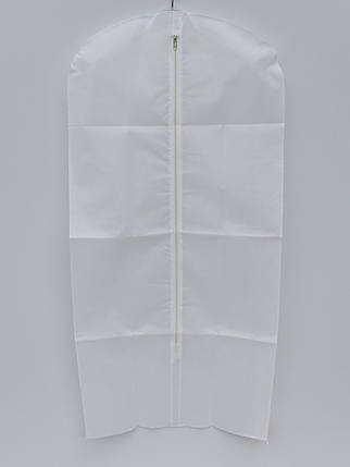 Чохол білий 60*120 см для зберігання і упаковки одягу на блискавці флізеліновий, фото 2