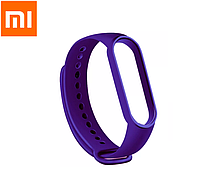 Силиконовый ремешок для фитнес браслета трекера Xiaomi Mi Band M4 Фиолетовый