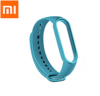 Силіконовий ремінець для фітнес браслета трекера Xiaomi Mi Band M4 Блакитний