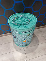 Кошик для іграшок "Пір'я + сірий" білизни текстиль дитяча сіра пір'я