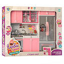 Ігровий набір Дитяча кухня звукові та світлові ефекти, посуд, колір рожевий, фото 3
