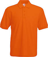 Мужская футболка поло Fruit of the loom polo с воротником Оранжевый, L