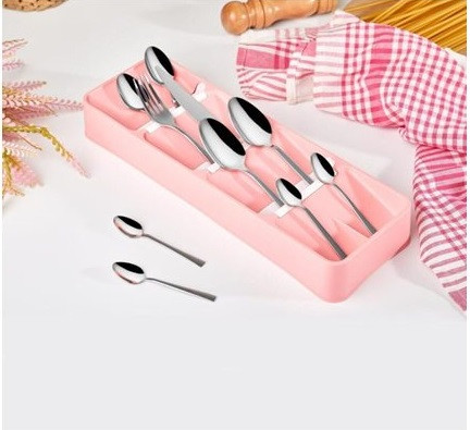 Органайзер для столових приладів. Рожевий
