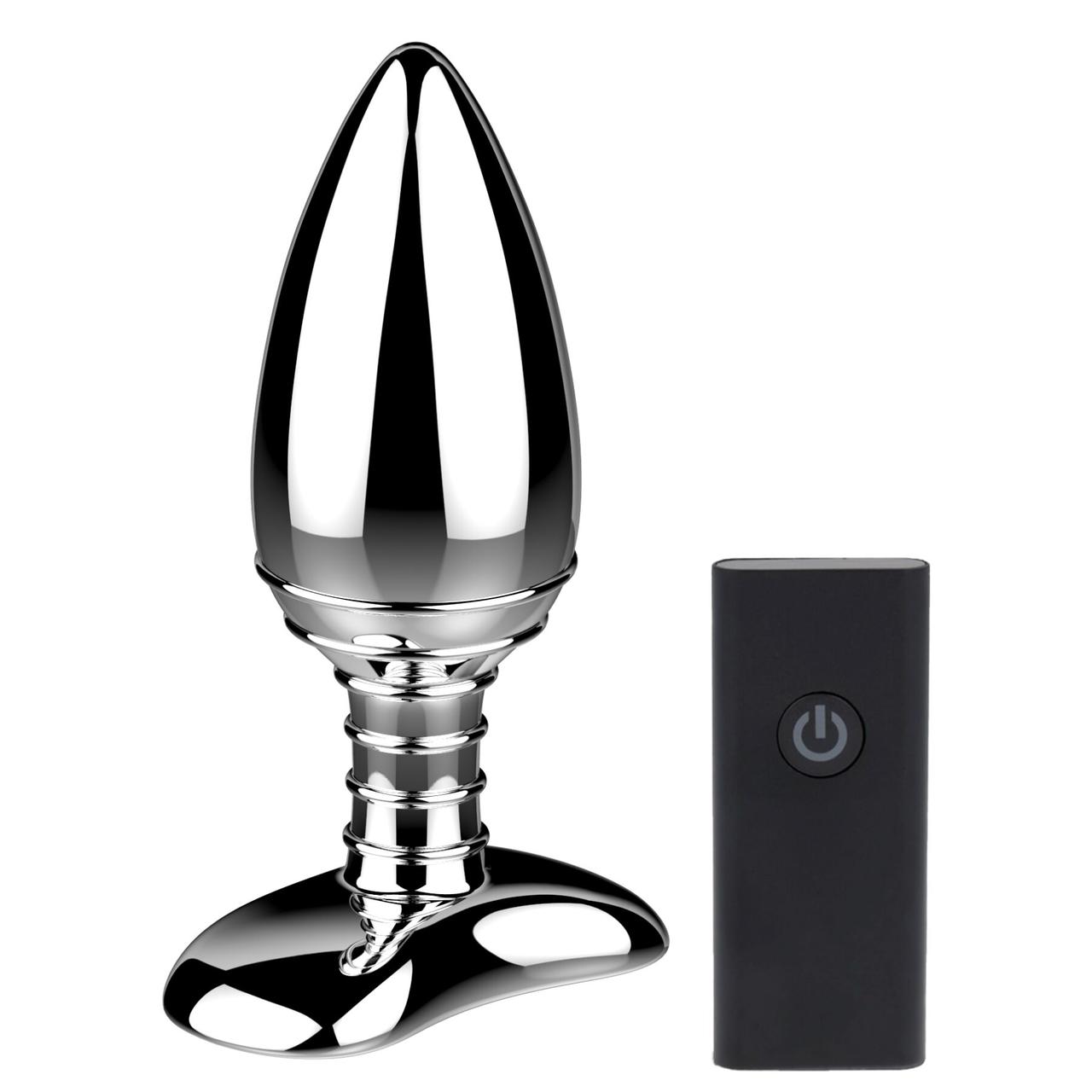 Алюмінієва анальна пробка з вібрацією і дистанційним управлінням Nexus Cestos, фото 1