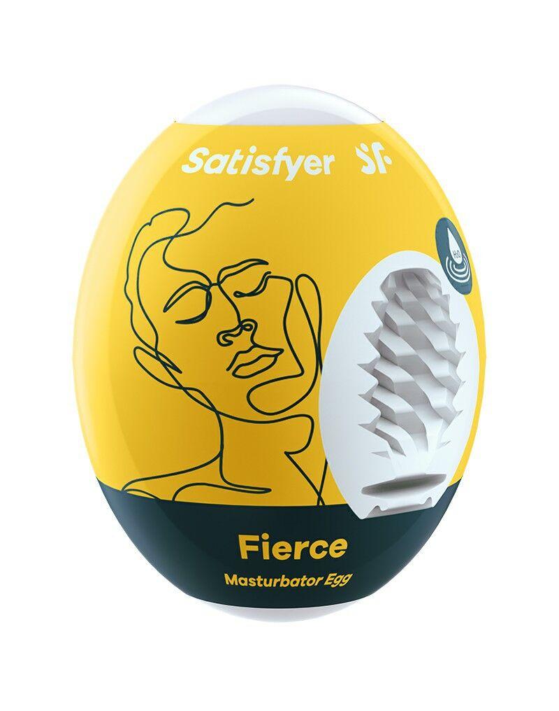 Самозмащувальний мастурбатор-яйце Satisfyer Egg Fierce, одноразовий, не вимагає мастила, фото 1