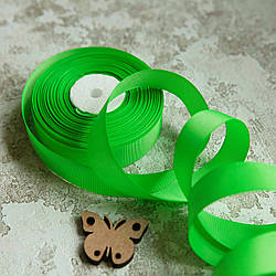 Репсова стрічка 2,5 см/колір салатовий/ширина 2,5 см/бобіна 23 м