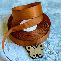 Репсова стрічка 2,5 см/колір світло-коричневий/ширина 2,5 см/бобіна 23 м