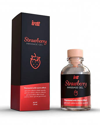 Масажний гель для інтимних зон Intt Strawberry (30 мл), фото 2