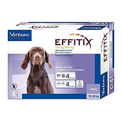 Краплі від бліх, кліщів та комарів Virbac Effitix M (Ефітікс М для собак від 10-20кг) 1піпетка