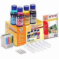 Популярний! Комплект перезаправних картриджів WWM Epson C67/87/CX3700/4100/4700 (RC.T063) - Краща якість тільки на Nukleon.com.ua
