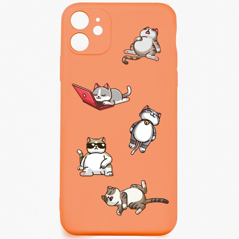 Xiaomi Poco M3/Redmi 9T Чохол-накладка MiaMI Cartoon Lazy Cat #4 Violet