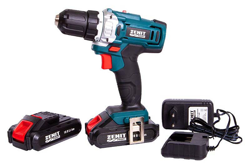 Акумуляторний шуруповерт Зеніт ЗША-18 Li профі (840549)