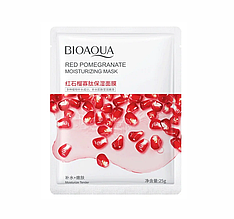 Тканинна маска для обличчя BIOAQUA Pomegranate Moisturizing Mask з екстрактом граната 25 г