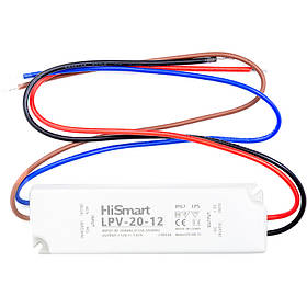 Блок живлення HiSmart 12 V, 1.67 А, 20 W, IP67