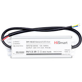 Блок живлення HiSmart 24 V, 6.3 A, 150 W, PFC, IP67