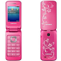 Samsung C3520 Pink La Fleur кнопковий мобільний телефон розкладачка 800 мАг