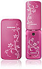 Samsung C3520 Pink La Fleur кнопковий мобільний телефон розкладачка 800 мАг, фото 4