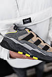 Кросівки чоловічі Adidas Niteball Grey сірі демісезонні шкіряні стильні адідас найтбол, фото 7