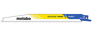 Пиляльні полотна Metabo для шабельних пил, Universal Wood + Metal, 200 x 1.25 мм, 5 шт. (631915000)