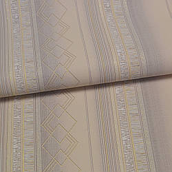 Шпалери бежеві смуга вінілові шпалери на папері VINIL Vinil LS Мелисса ВКС 5-1334 (0,53х10.05 м)