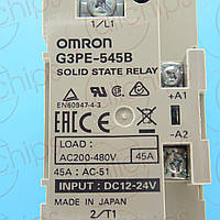 Реле твердотельное 45А 24В Omron G3PE-545B-DC12-24 relay