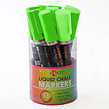 Крейдяний маркер SANTI, зелений, 5 мм, 9шт/туб, фото 3