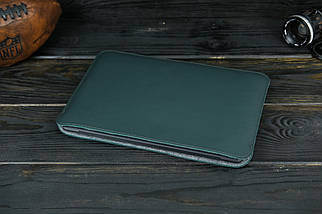 Чохол для MacBook Дизайн №2 з повстю з натуральної шкіри колір Зелений, фото 4