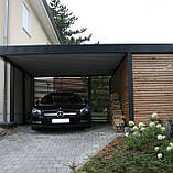 Навіс для автомобіля з госпблоком у стилі ХАЙ-ТЕК, фото 4