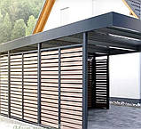 Навіс для автомобіля з госпблоком у стилі ХАЙ-ТЕК, фото 5