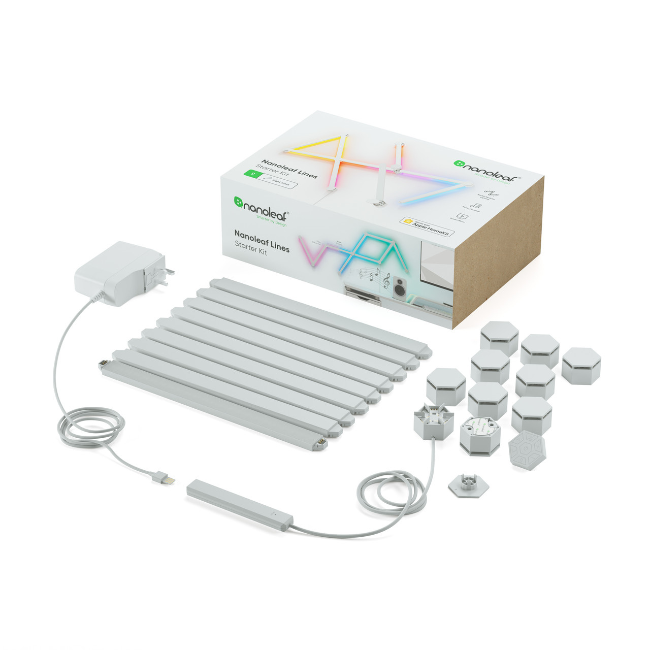 Розумна система освітлення Nanoleaf Lines Starter Kit Apple HomeKit - 9 шт.