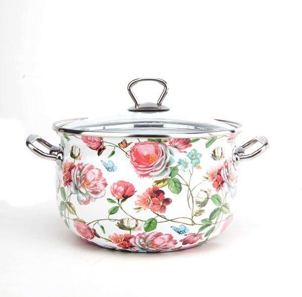 Каструля TM GUSTO Квіткова ніжність Premium 22 см, 5,1 л