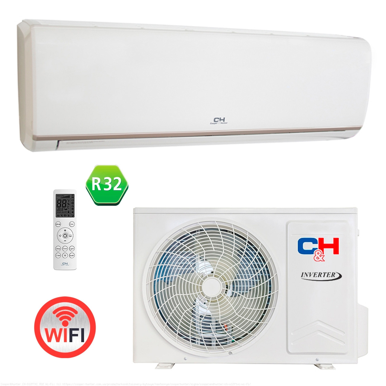 Cooper&Hunter CH-S12FTXС-NG Wi-Fi Sigma Inverter Кондиционер - фото 1 - id-p1494909220