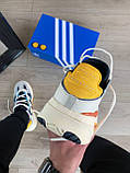 Кросівки чоловічі Adidas Niteball Cream White бежеві демісезонні шкіряні стильні адідас найтбол, фото 5