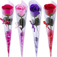 Роза ароматическое мыло.в упаковке 38 штук,цвета микс розовый,красный,высота 33 см,бутон 5 см