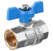 Кран кульовий ГРОСС OPTIMAL 15 1/2" метелик, М-М, синій, 502