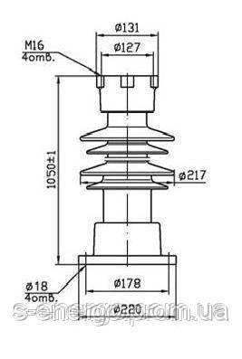 Изолятор ИОС-110-1250 М УХЛ1 - фото 2 - id-p1552975444