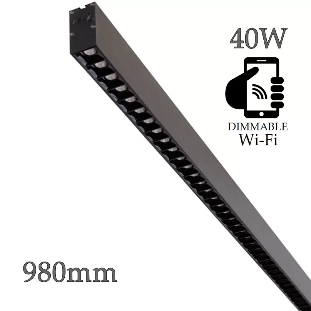 Лінійний алюмінієвий світильник Vela PRO-LENS 40W Wi-Fi CCT, фото 1