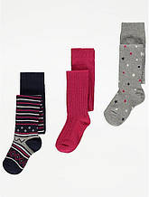 Колготки для дівчинки George набір 3 пари, 5-6р (110-116см)