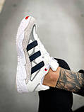 Кросівки чоловічі Adidas Niteball White Red білі демісезонні шкіряні стильні адідас найтбол, фото 5