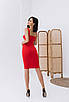 Элегантное облегающее платье миди в красном цвете, фото 3