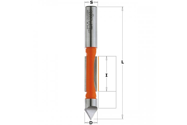Кромочная Фреза для отворів CMT 6х19мм хв.8мм (арт.916.080.11)