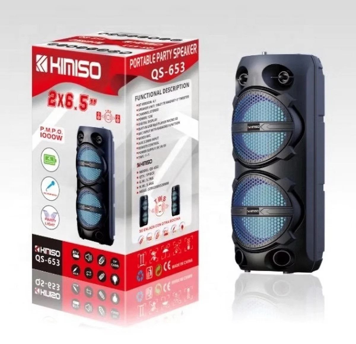 Колонка музична портативна Bluetooth QS-653 8шт 8830