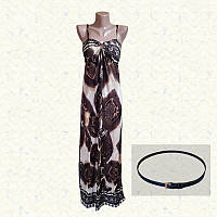 Сарафан в пол Коричневый Model-13401