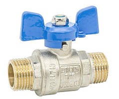 Кран кульовий ГРОСС OPTIMAL 15 1/2" метелик, П-П, синій 527