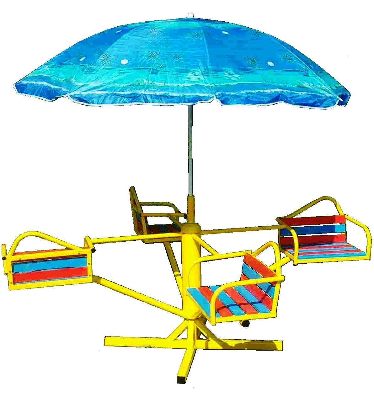 Дитяча Карусель з парасолькою 4-місцева, фото 1